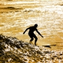 Silhouette surfer